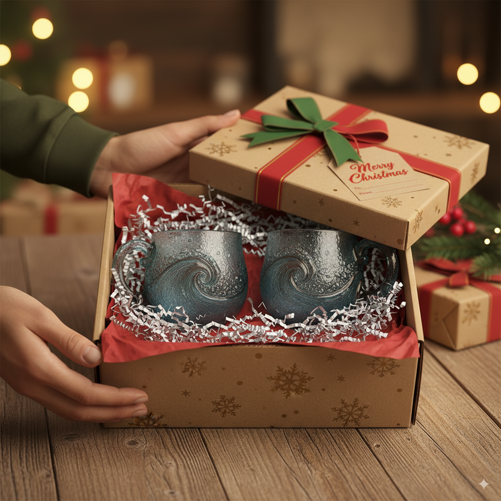 🌊✨ Artisan Ocean Wave Mug – Hold a Piece of the Sea