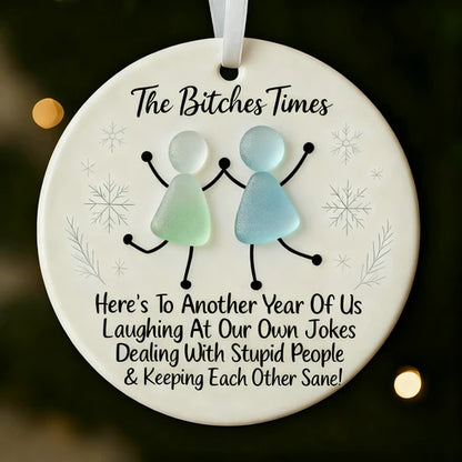 🎄 Christmas Mega Sale — True Friendship Sea Glass Ornament