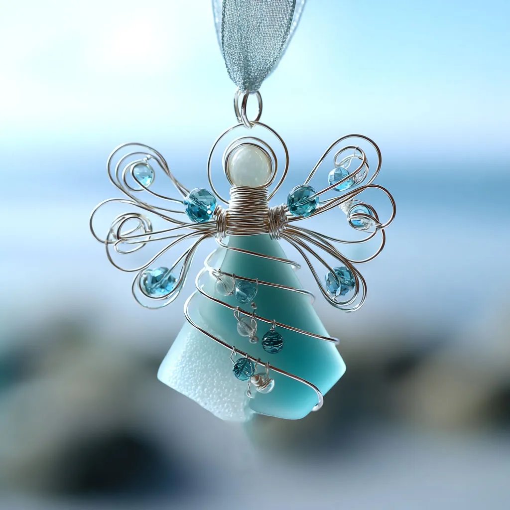 🌊 The Ocean Angel | Handmade Sea Glass Keepsake