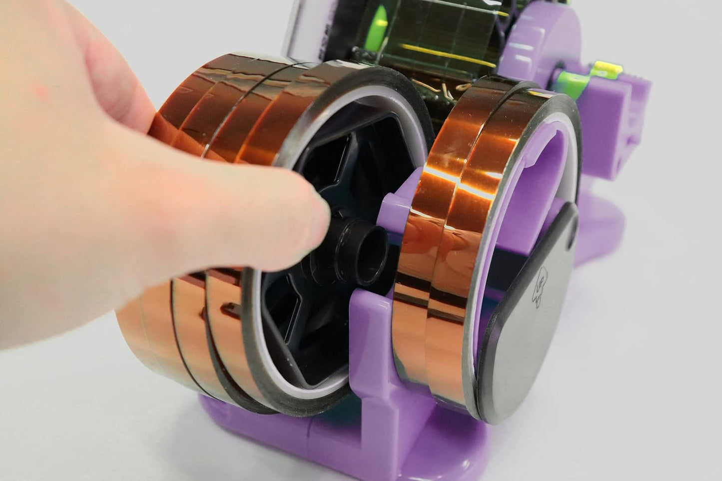 Sublimation Tape Dispenser – Dual Reel Heat Tape Cutter with Pen & Tool Compartments