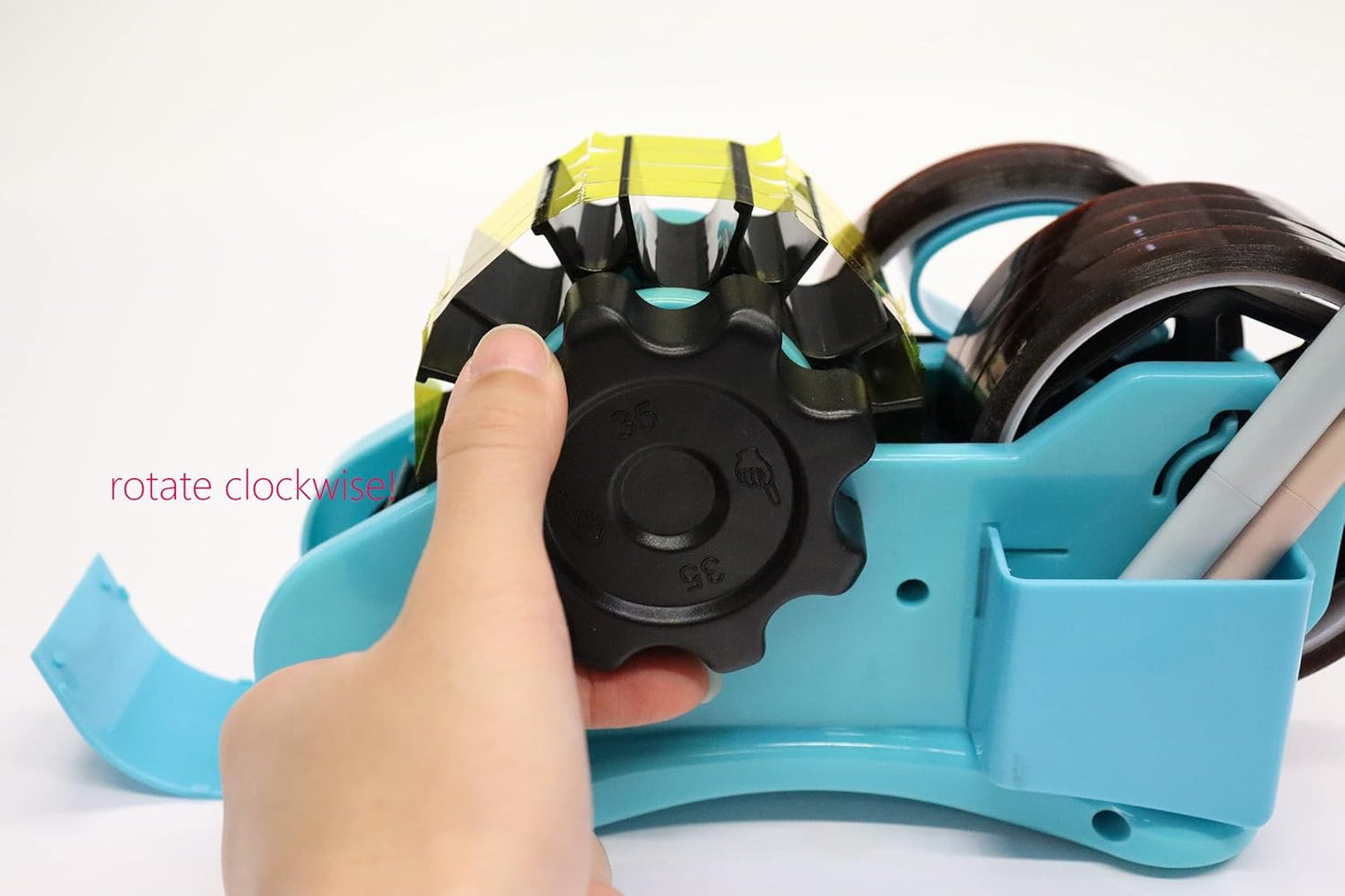 Sublimation Tape Dispenser – Dual Reel Heat Tape Cutter with Pen & Tool Compartments