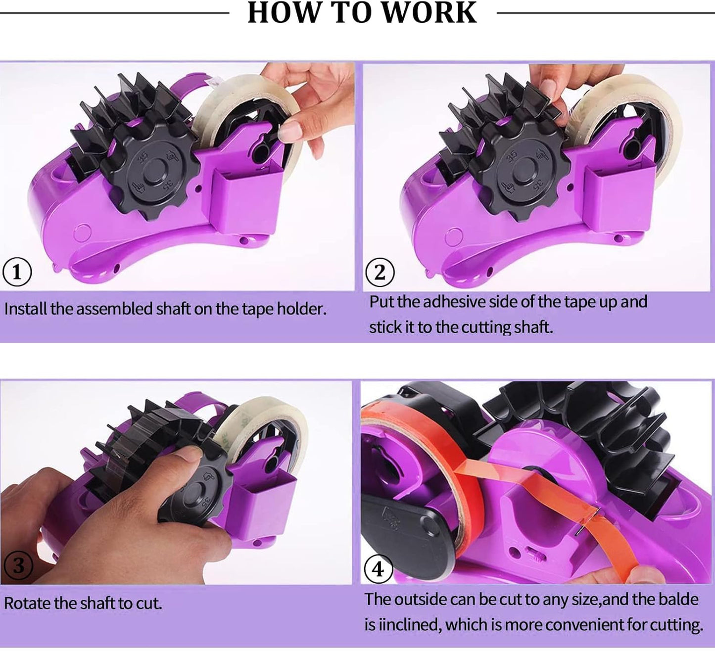 Sublimation Tape Dispenser – Dual Reel Heat Tape Cutter with Pen & Tool Compartments