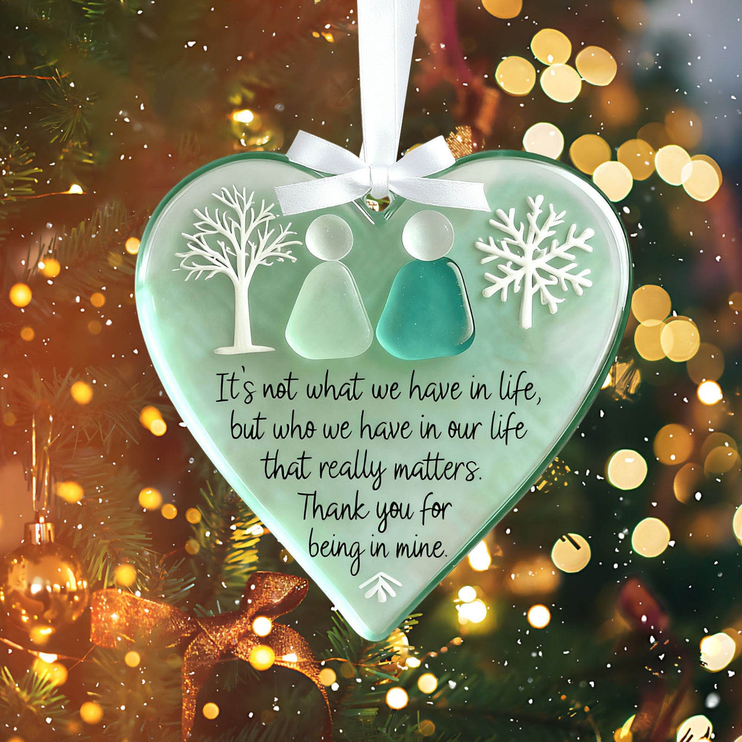 🎄 Christmas Mega Sale — True Friendship Sea Glass Ornament