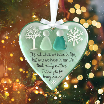 🎄 Christmas Mega Sale — True Friendship Sea Glass Ornament