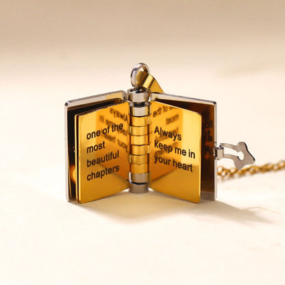 For Granddaughter – “The Most Beautiful Chapter” Book Pendant Necklace ✨