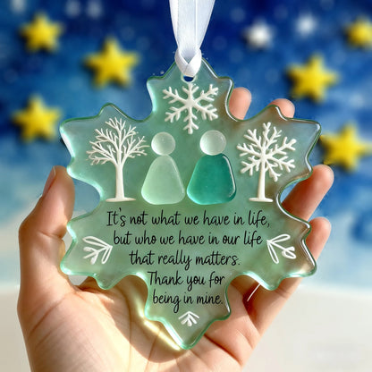 🌊❄️Snowflake-Shaped Sea Glass Friendship Decor❄✨ Shaped by Nature & Crafted by Hand!