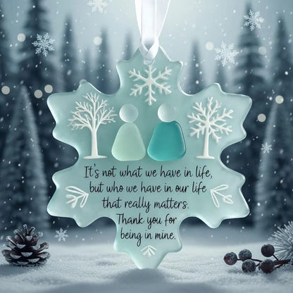 🌊❄️Snowflake-Shaped Sea Glass Friendship Decor❄✨ Shaped by Nature & Crafted by Hand!