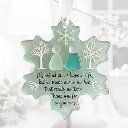 🌊❄️Snowflake-Shaped Sea Glass Friendship Decor❄✨ Shaped by Nature & Crafted by Hand!